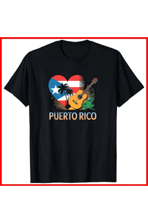 Puerto Rico Flag Taino Boricua Heritage Month Frog Unisex T-Shirt V18377 ,up to size 5XL