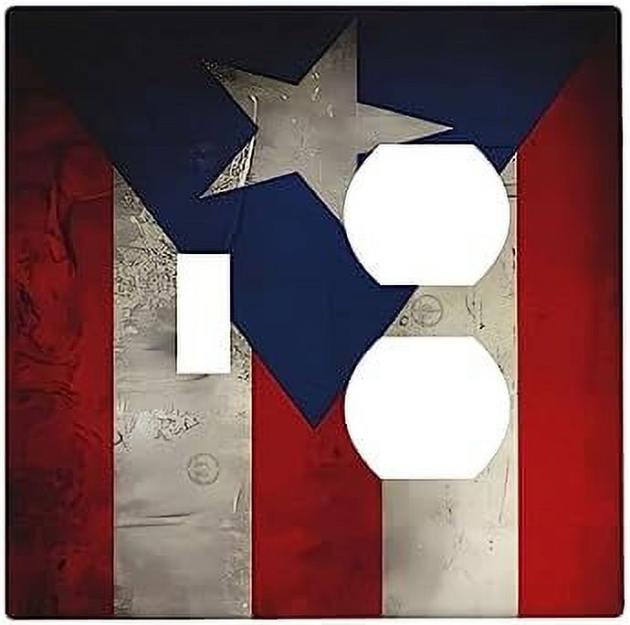Puerto Rico Flag Wall Plate Cover 2Gang Wall Plate Single Gang Light
