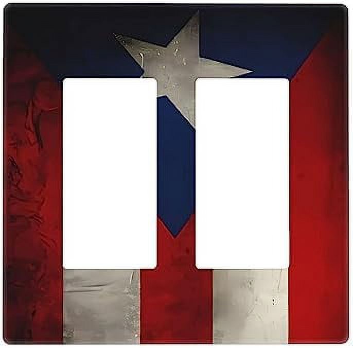 Puerto Rico Flag Wall Plate Cover 2Gang Wall Plate Single Gang Light