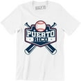 thumbnail image 1 of Puerto Rico Flag World Cup Baseball Puerto Rican National Flag Men's T-Shirt, 1 of 4