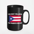 thumbnail image 1 of Puerto Rico Flag, a Puerto Rican, Black 15oz Ceramic Mug, 1 of 5