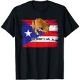 thumbnail image 1 of Puerto Rico Flag with Boricua Coqui Patriotic Grunge T-Shirt, 1 of 4