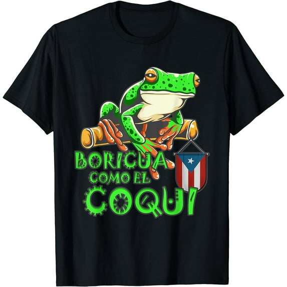 Puerto Rico Frog Puerto Rican Roots Coqui Taino Boricua Gift T-Shirt