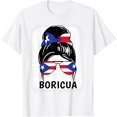 thumbnail image 1 of Puerto Rico Girl Boricua Hispanic Heritage Month Rican Flag T-Shirt, 1 of 4