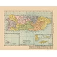 thumbnail image 1 of Historic Map - Puerto Rico - Hammond 1910 - Vintage Wall Art, 1 of 4