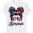 thumbnail image 1 of Puerto Rico Hispanic Heritage Messy Bun Puerto Rican Women T-Shirt Shirts, 1 of 4