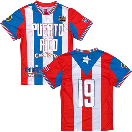 Puerto Rico International Team Headgear Classics 1990 World Cup Soccer Jersey (Small, Multicolor)