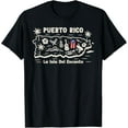thumbnail image 1 of Puerto Rico La Isla del Encanto Puerto Rican Flag Retro T-Shirt, 1 of 5