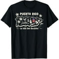 thumbnail image 1 of Puerto Rico La Isla del Encanto Puerto Rican Flag Retro T-Shirt, 1 of 4