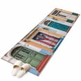 thumbnail image 1 of Puerto Rico Large Area Rugs for Bedroom Living Room, Soft Non Slip Carpet Bedside Rug, Vintage Boho Style Door Gates Rectangular Floor Cover Kitchen Accent Rug 2'x6' for Dining Room/Office, 1 of 9