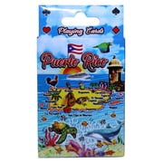 Puerto Rico Map Collectible Souvenir Playing Cards with Header