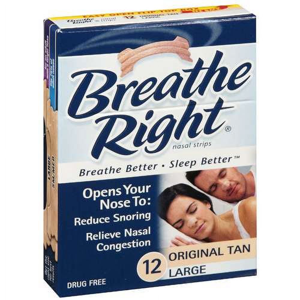 Puerto Rico Merch Breathe Right Nasal Strips Tan 12 Ct Lg - image 1 of 6