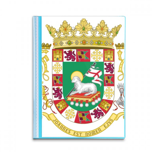 Puerto Rico National Emblem Book Sheet Protectors Portfolio Binder Folder