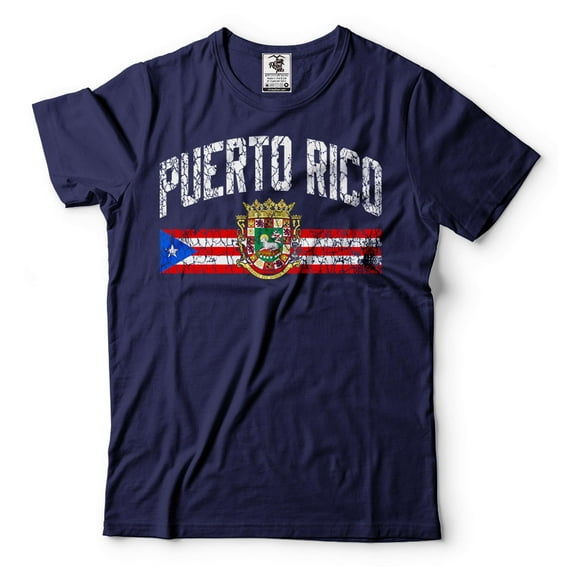 Puerto Rico National Flag Logo Shirt Puerto Rico Patriotic Shirt Puerto Rican Gifts (XX-Large Navy Blue)