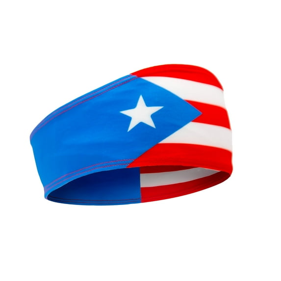 Puerto Rico Nonslip Elastic Sports Headband for Men and Women. Great for Sports Fitness Yoga Running
