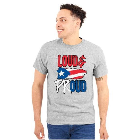 Puerto Rico Nuyorican Proud Borinquen Men's Graphic T Shirt Tees Brisco Brands S