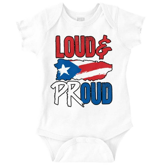 Puerto Rico Nuyorican Proud Borinquen Romper Boys or Girls Infant Baby Brisco Brands 18M