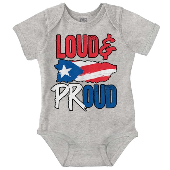 Puerto Rico Nuyorican Proud Borinquen Romper Boys or Girls Infant Baby Brisco Brands 6M