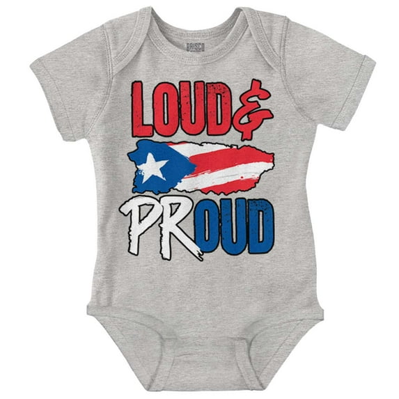 Puerto Rico Nuyorican Proud Borinquen Romper Boys or Girls Infant Baby Brisco Brands NB