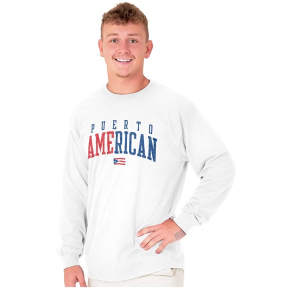 Puerto Rico Nuyorican USA State Flag Long Sleeve TShirt Men Women Brisco Brands S