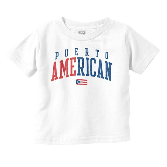 Puerto Rico Nuyorican USA State Flag Toddler Boy Girl T Shirt Infant Toddler Brisco Brands 4T
