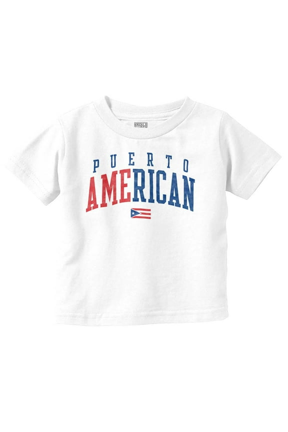 Puerto Rico Nuyorican USA State Flag Toddler Boy Girl T Shirt Infant Toddler Brisco Brands 5T