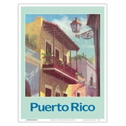 Puerto Rico - Old San Juan - Vintage Travel Poster by De Lawa c.1970s - Master Art Print (Unframed) 9in x 12in