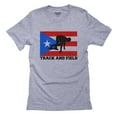 thumbnail image 1 of Puerto Rico Olympic - Track & Field - Flag Men's Grey T-Shirt, 1 of 2