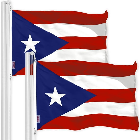 Puerto Rico PR Flag 3x5FT 2-Pack 150D Printed Polyester By G128