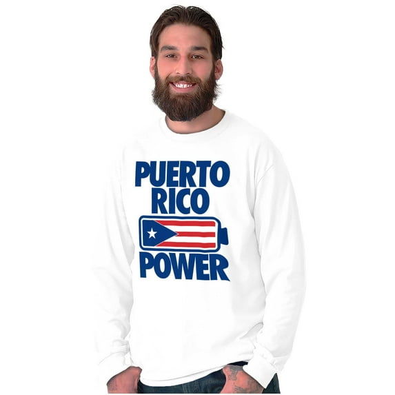 Puerto Rico Power PR Flag Pride Long Sleeve TShirt Men Women Brisco Brands S