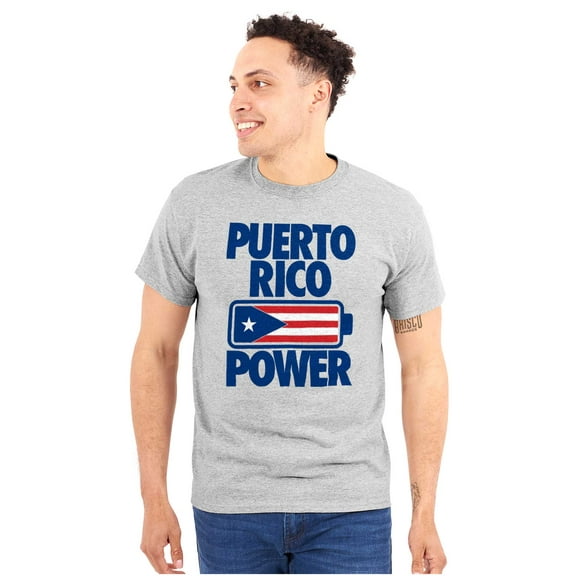Puerto Rico Power PR Flag Pride Men's Graphic T Shirt Tees Brisco Brands S