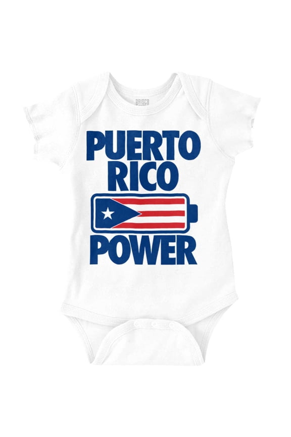 Puerto Rico Power PR Flag Pride Romper Boys or Girls Infant Baby Brisco Brands 18M