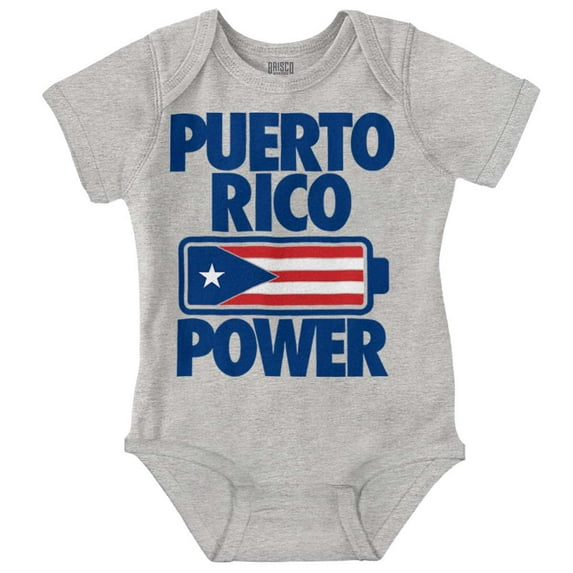 Puerto Rico Power PR Flag Pride Romper Boys or Girls Infant Baby Brisco Brands NB
