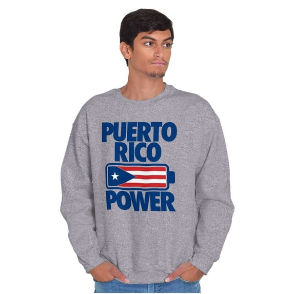 Puerto Rico Power PR Flag Pride Sweatshirt for Men or Women Brisco Brands S