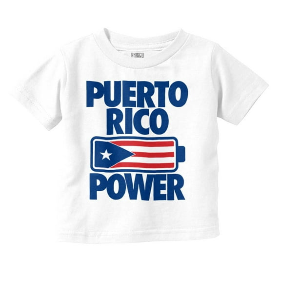 Puerto Rico Power PR Flag Pride Toddler Boy Girl T Shirt Infant Toddler Brisco Brands 12M