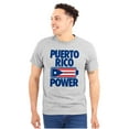 thumbnail image 1 of Puerto Rico Power PR Flag Pride Plus Size Crewneck Graphic Tee Shirt Brisco Brands 2X, 1 of 5