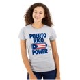 thumbnail image 1 of Puerto Rico Power PR Flag Pride Womens Slim Fit Graphic Tee Brisco Brands S, 1 of 5