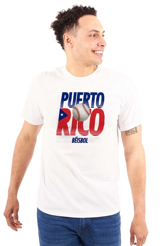 Puerto Rico Pride Baseball PR Sports Men's Graphic T Shirt Tees Brisco Brands L