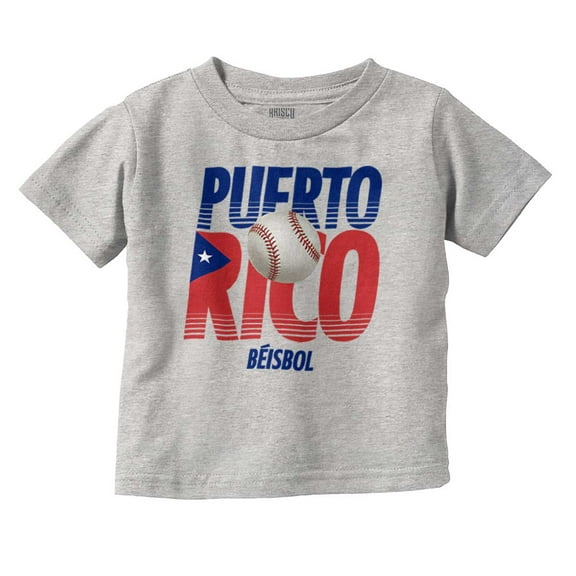 Puerto Rico Pride Baseball PR Sports Toddler Boy Girl T Shirt Infant Toddler Brisco Brands 4T