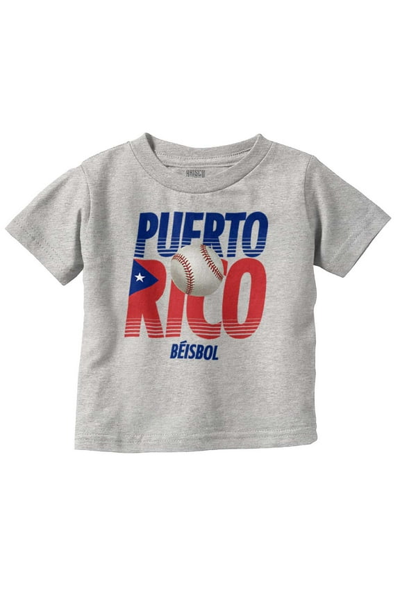 Puerto Rico Pride Baseball PR Sports Toddler Boy Girl T Shirt Infant Toddler Brisco Brands 6M