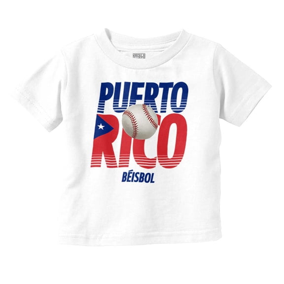 Puerto Rico Pride Baseball PR Sports Toddler Boy Girl T Shirt Infant Toddler Brisco Brands 6M
