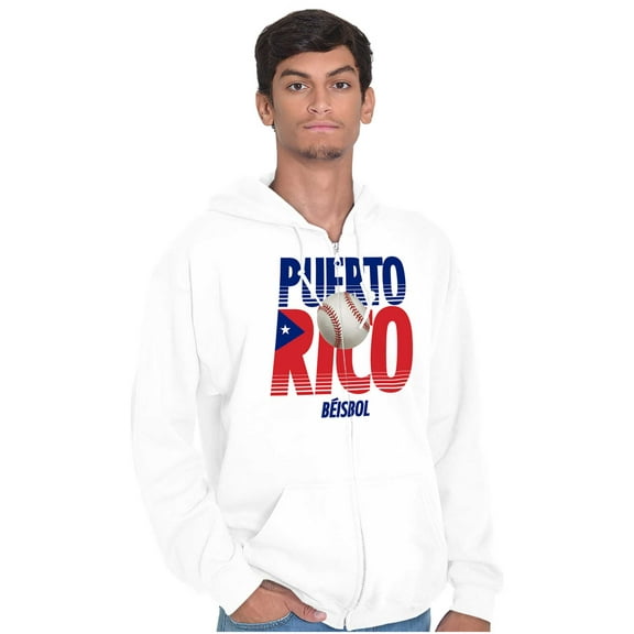 Puerto Rico Pride Baseball PR Sports Unisex Fleece Graphic Zip Up Hoodie Brisco Brands 5X