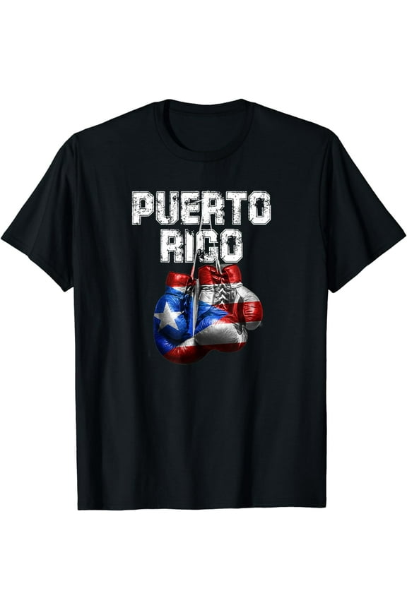 Puerto Rico Pride - Vintage Boxing Gloves T-Shirt