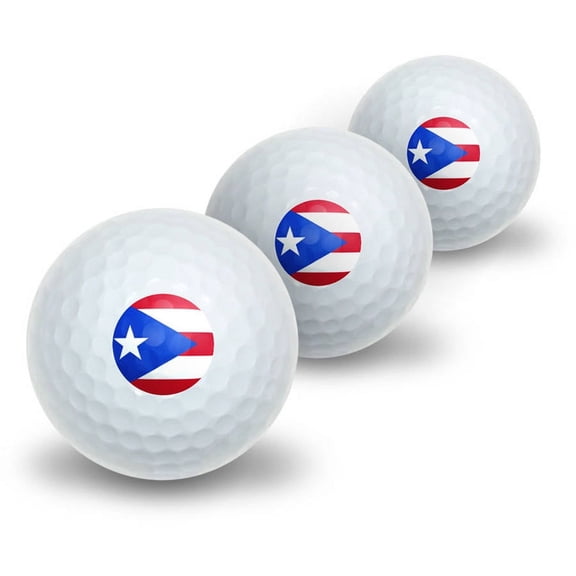Puerto Rico Puerto Rican Flag Novelty Golf Balls, 3pk