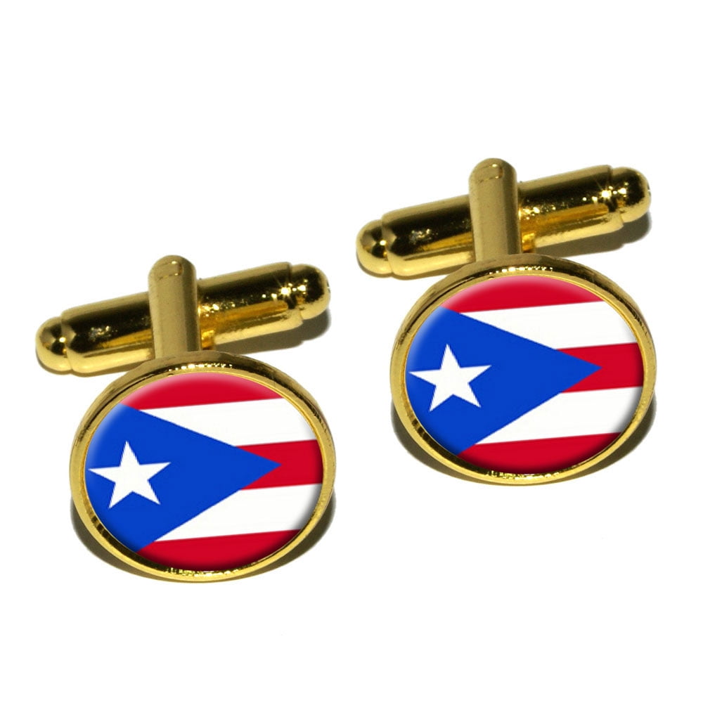Puerto Rico Puerto Rican Flag Round Cufflinks