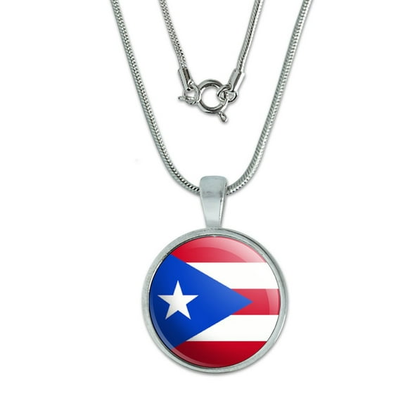 Puerto Rico Puerto Rican Flag Small Pendant