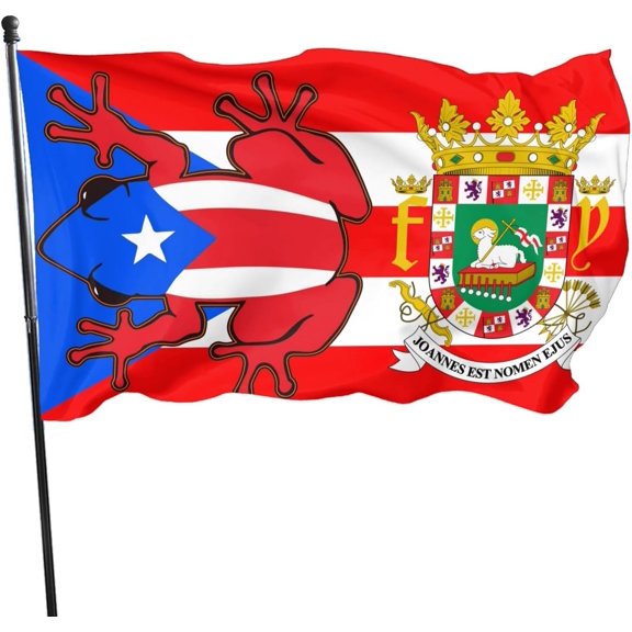 Puerto Rico Rana Flags 3x5 Ft Home Outdoor Indoor Garden Home Decoration Banner