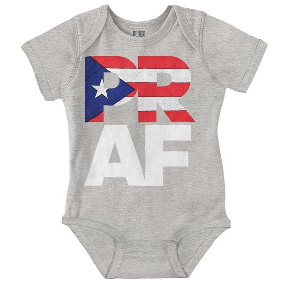 Puerto Rico Rican Boricua AF Flag Romper Boys or Girls Infant Baby Brisco Brands 12M