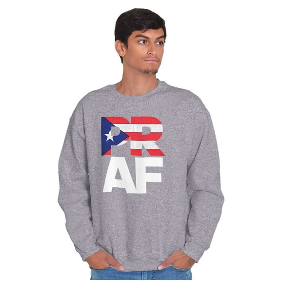 Puerto Rico Rican Boricua AF Flag Unisex Plus Fleece Graphic Sweatshirt Brisco Brands 3X