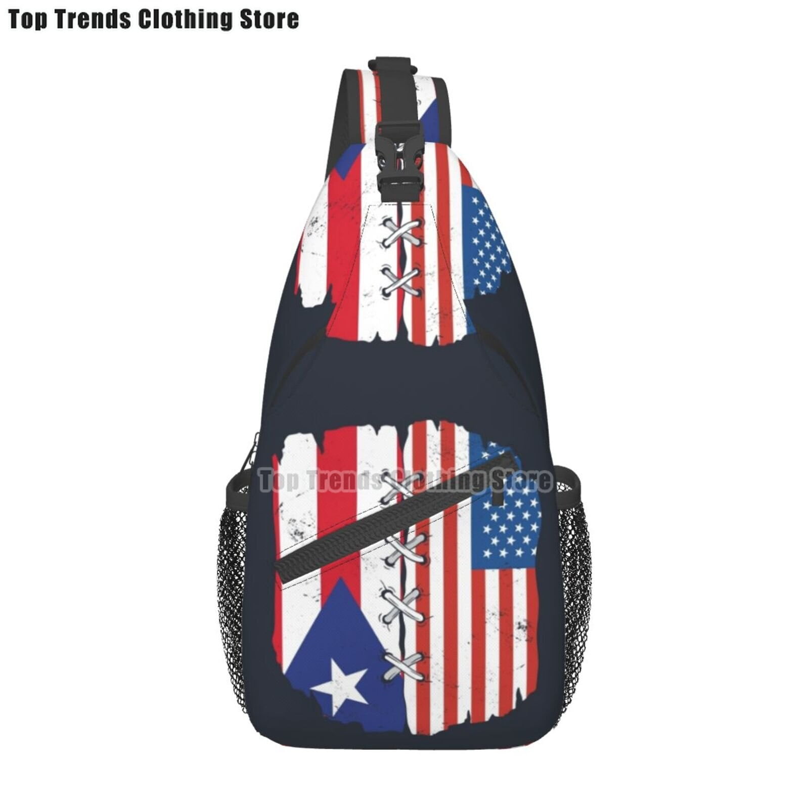 Puerto Rico Rican Flag Sling bag/Crossbody Backpack/Puerto Rican